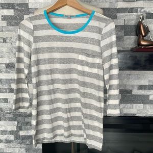 Gap Kids Girl Gray Stripe Top Shirt Girls Size S